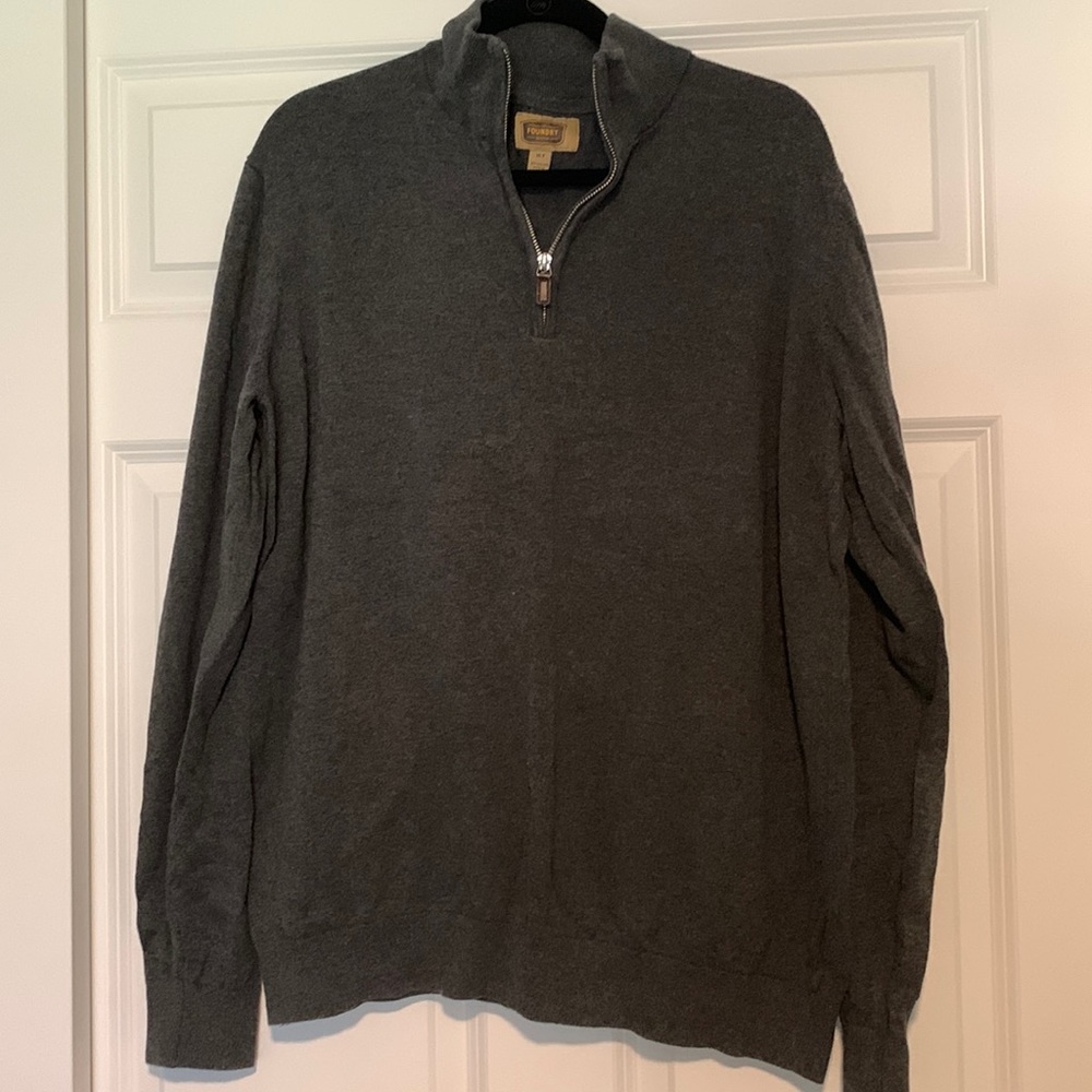Dark Gray Quarter Zip Sweater